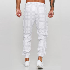 Pantalones de cuadros digitales 3D para hombre