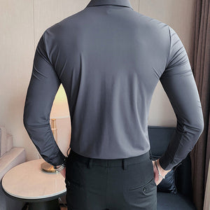 Camisa de hombre de alta elasticidad non-iron