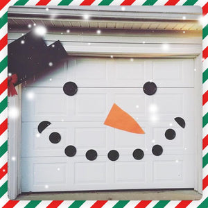Muñeco de nieve de decoración de puerta de garaje (juego de 16 piezas)