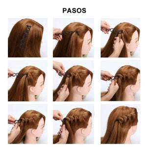 Twist Plait Hair DIY Trenza Herramientas de peluquería (2 piezas)