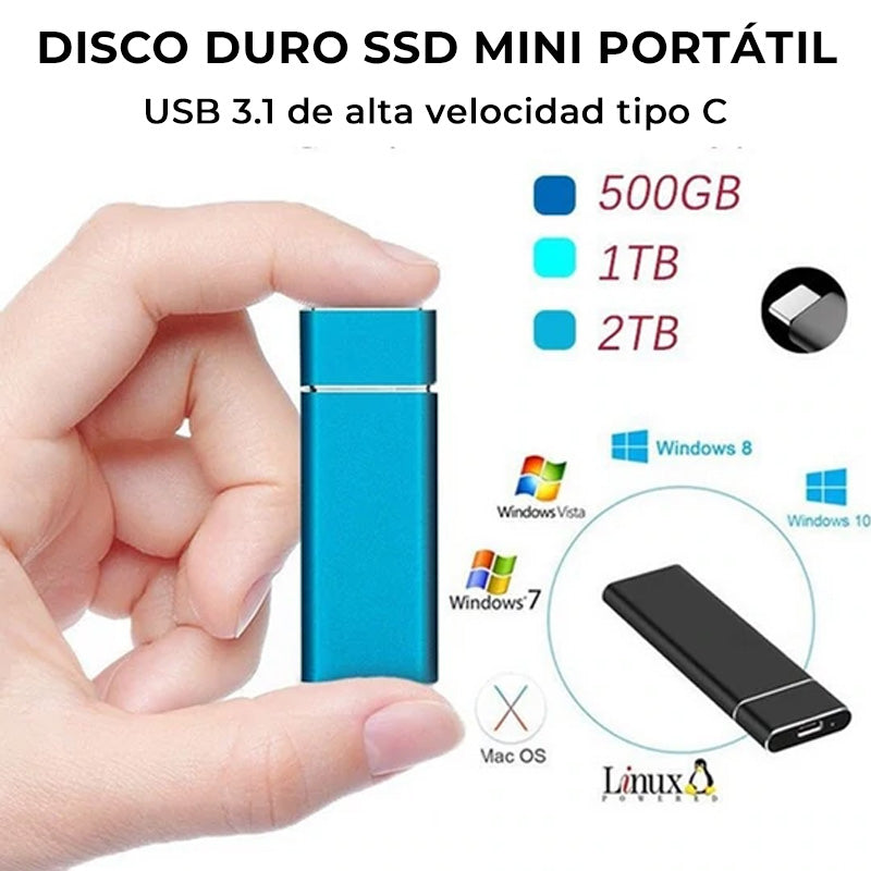 Disco duro externo SSD ultrarrápido