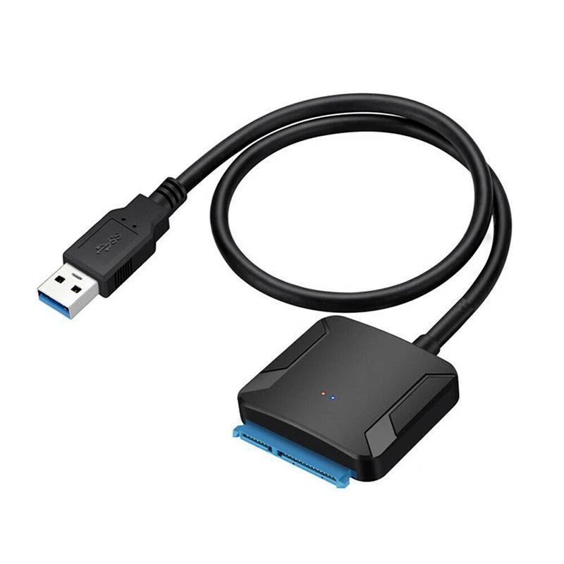 Adaptador de USB 3.0/2.0 a SATA III con UASP, Cable SATA USB para 3,5" 2,5" HDD SDD