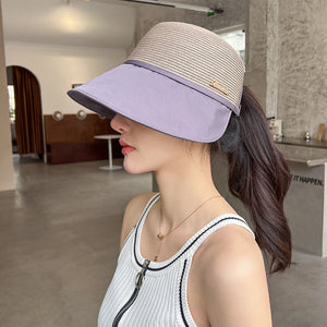 Sombrero protector solar de ala grande para mujer
